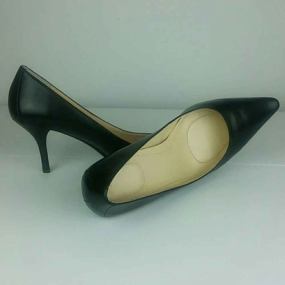 CALVIN KLEIN l Dolly Pumps Black Pointed Toe - Picture 5 of 8